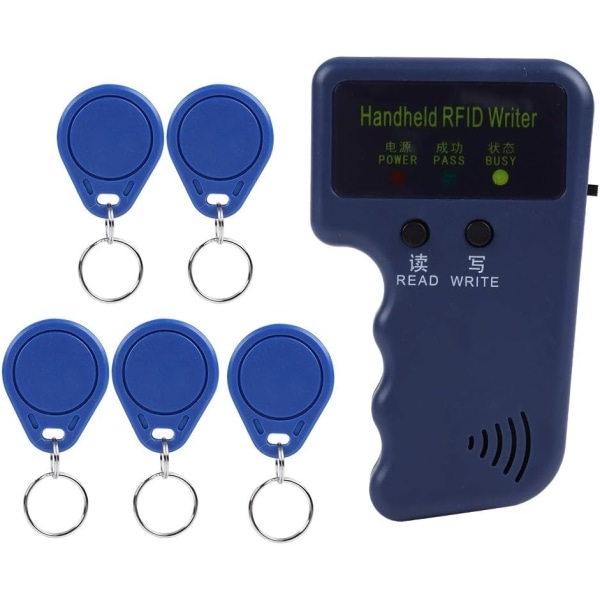 2024 Lämplig RFID-kortkopierare Bärbar Handhållen RFID ID-kort Duplicator Kopieringsmaskin med 5 Taggar