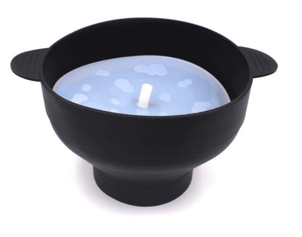 Hoppa-popcornskål av silikon, svart