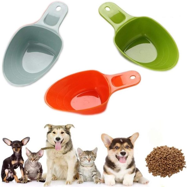 Hund sällskapsdjur skopa 1-kopp husdjur matningsskyffel Kattfoder skopa stor kapacitet förtjockning katt hund sked