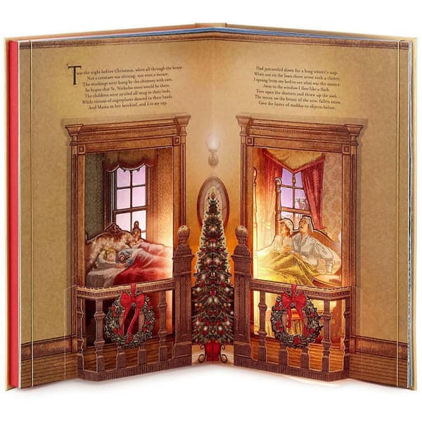 Hallmark The Night Before Christmas Jumbo Pop-Up-bok med lys og lyd