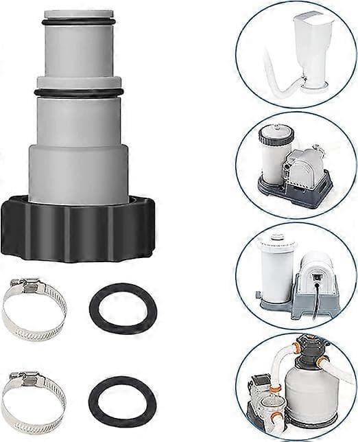 Pooladapter til Intex pooltilslutningssæt slangeadapter 32-38mm til poolpumper