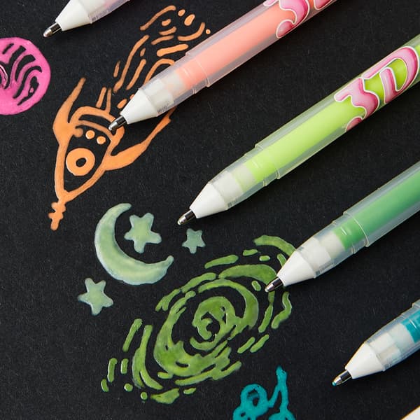 12 kappaleen 3D-geelikynäsarja, macaron-väri, DIY-maalausgraffititaidetarvikkeet maalauskynä 1pcs
