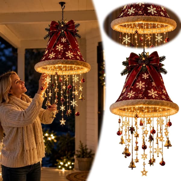 Julemandshue LED-lampe 2-pak – Julepynt til verandaen, stil F Style 6