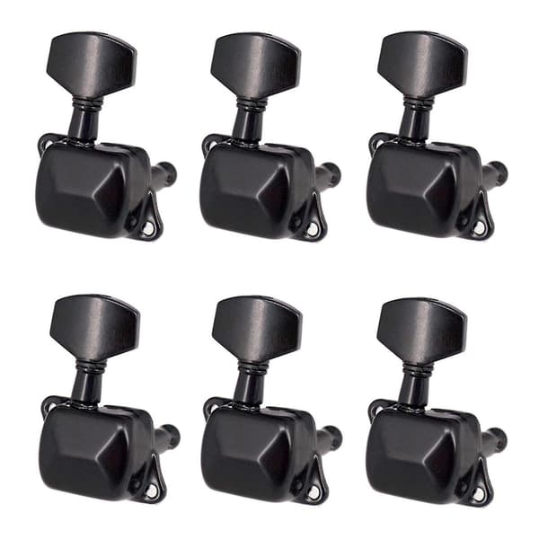 6 Stycken Gitarrsträng Stämskruvar Semi-stängda Stämmekanik Maskinhuvuden Stämapparater För Elgitarr Akustisk Gitarr (6 Höger, Silver)