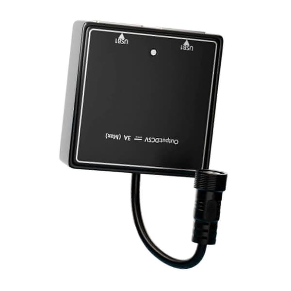 Solar Spänningsstabilisator Solpanel Batteriladdningsregulator Snabb Laddning Hem 2 USB Svart Utomhus 5V3A Solpanelregulator