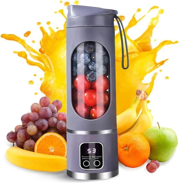 Portable Electric Juicer - 12 Blades, 3 Modes, Easy to Clean, Multifunctional Small
