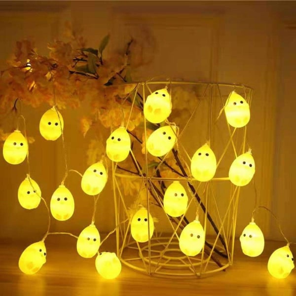 EASTER LIGHTS - 10 LED Påskljus Chick Påsk LED-ljusslinga Påsk Födelsedagsfest Dek