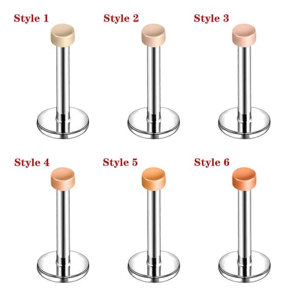 1 pc Titanium Lip Ring Flesh Invisible Labret Stud Medusa Helix Tragus Piercing-Style 5-