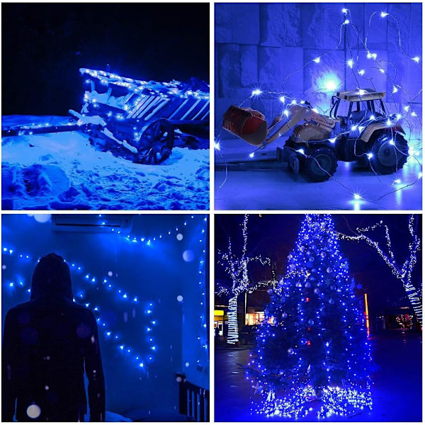 Blå LED-ljusslinga med fjärrkontroll 300 meter 300 dimbara LED-slingor, UL-certifierad kontakt