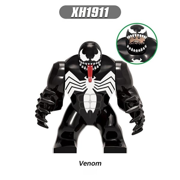 VENOM STOR, 7,5 cm, Tilpasset Minifigur Byggeklods Julegave 1911
