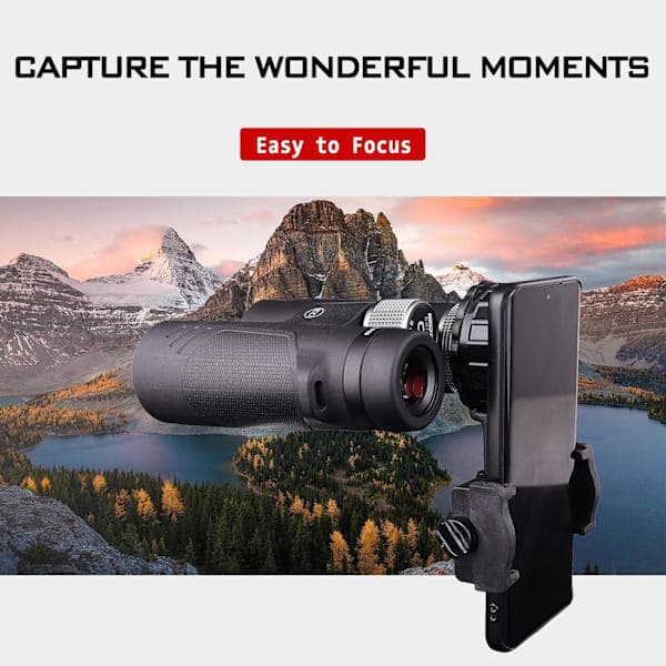Universal Telefonadapter - Adapter til kikkerter, teleskoper, monokulære, udsigtskikkerter, mikroskoper - Passer til de fleste smartphones