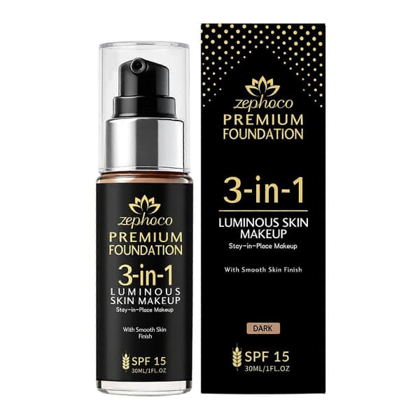 3-i-1 långvarig foundation, naturlig lätt basmakeup (30 ml)