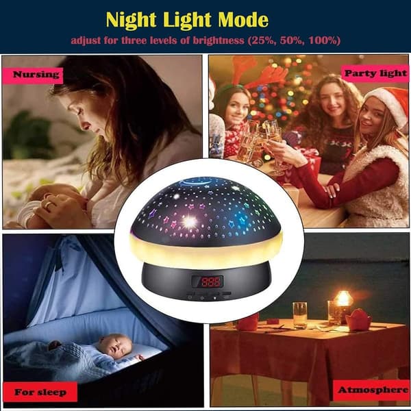 Leksaker för 3-8 år gamla flickor, Timer Rotation Star Projector Nattljus Barn Twinkle Lights, 2-9 år