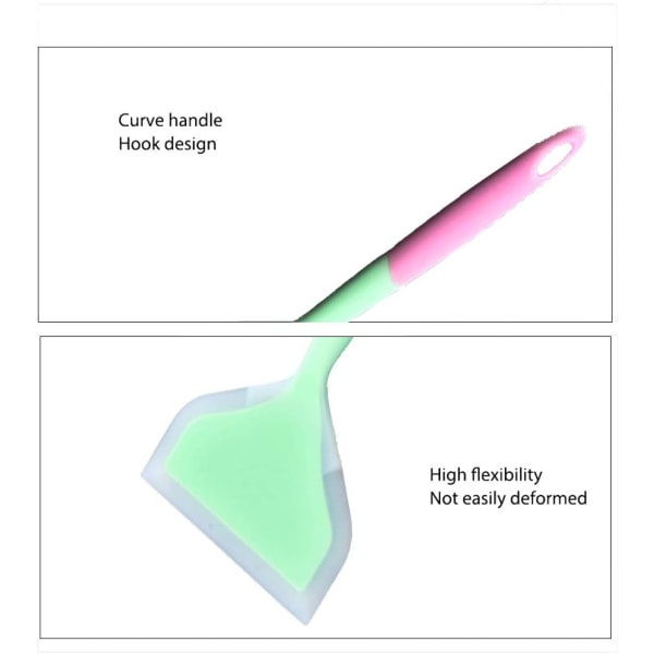 Silikonspatel, tårtdegskrapa för bakning Bred non-stick pizzaspatel Nötköttsspatel Värmebeständig