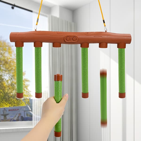 Portable Falling Stick Challenge Game, Eye-Hand Coordination Training Game, Interactive Parent-Child Party Toy, Christmas Gift Green