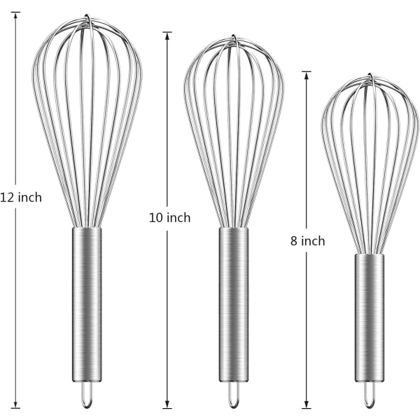 Rostfri köksvisp Professionell bakverksvisp Köksredskap Ballongäggvisp