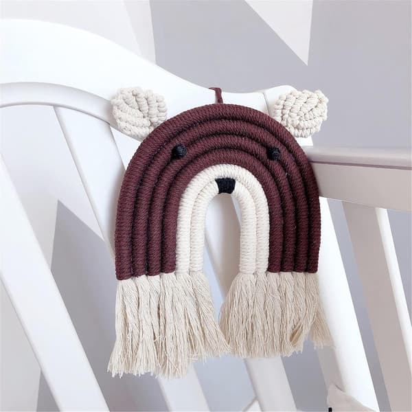 Macrame - Macrame väggbonad - Handgjord - Söta djur - Barnkalas väggdekor