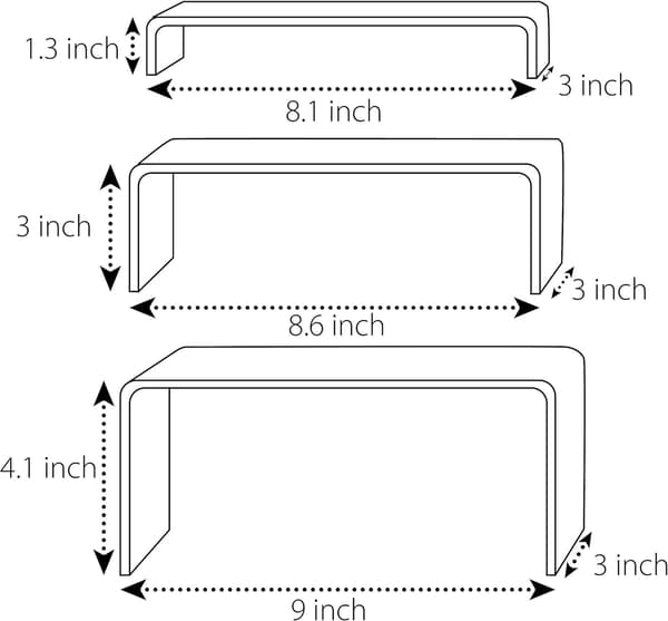2025 Lämplig 6-pack Klar Akryl Display Risers Sko Displayställ Muffin, Dessertställ