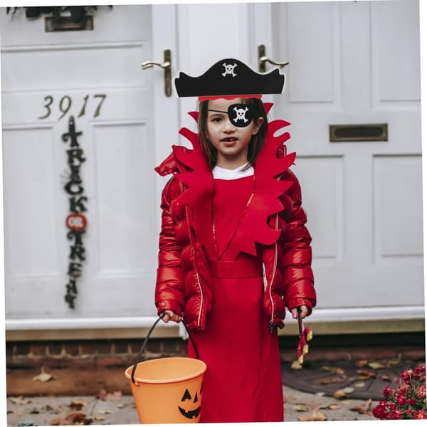 Pirat Cosplay-kappe for Halloween gutter og jenter, lett stoffmateriale lett å oppbevare