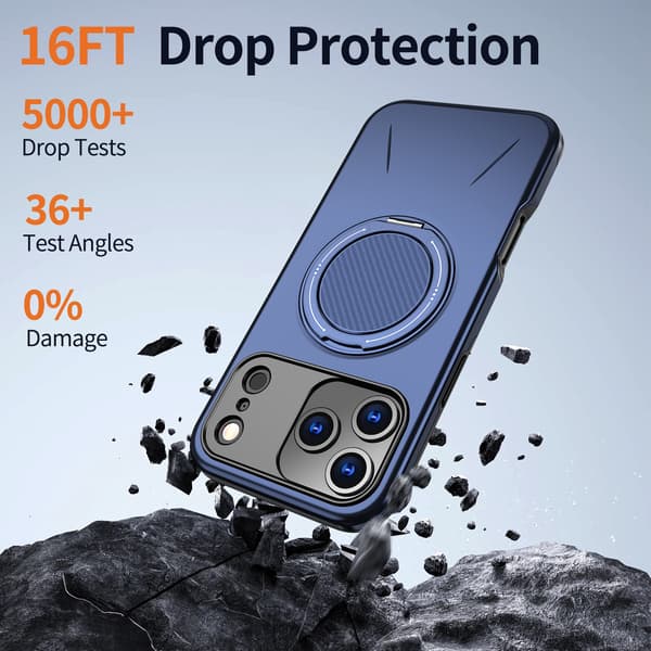 Compatible with iPhone 17 PRO Max, rugged and durable phone case, rotating damping magnetic mount, 2-in-1 anti-drop Apple protective case green