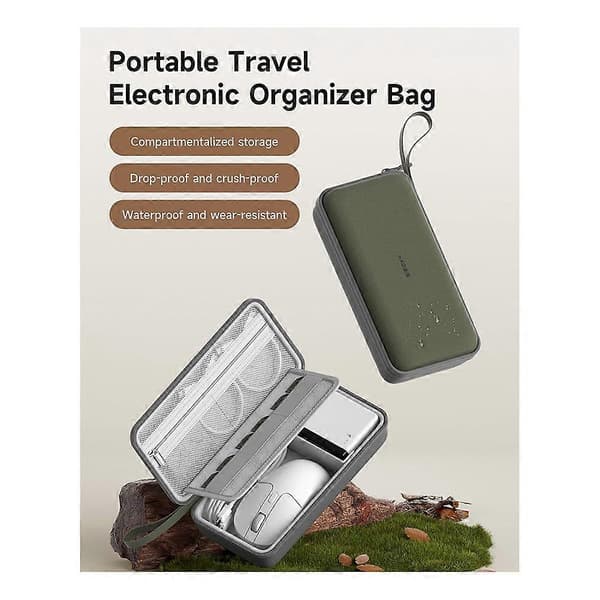 HAGIBIS Electronic Organizer Waterproof Digital Storage Bag Large Capacity Hard Shell Multifunctional Headphone Cable Pouch