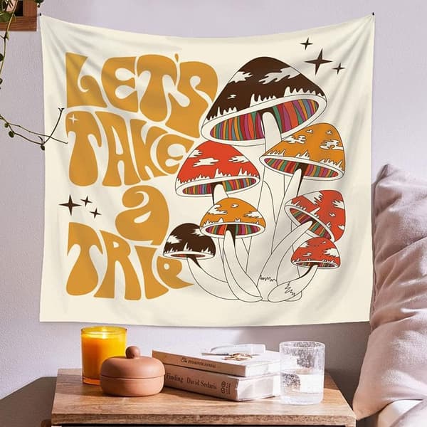 Svampgobeläng Väggbonad - Polyestertyg, 100x150 cm, för Sovrum och Studentrum