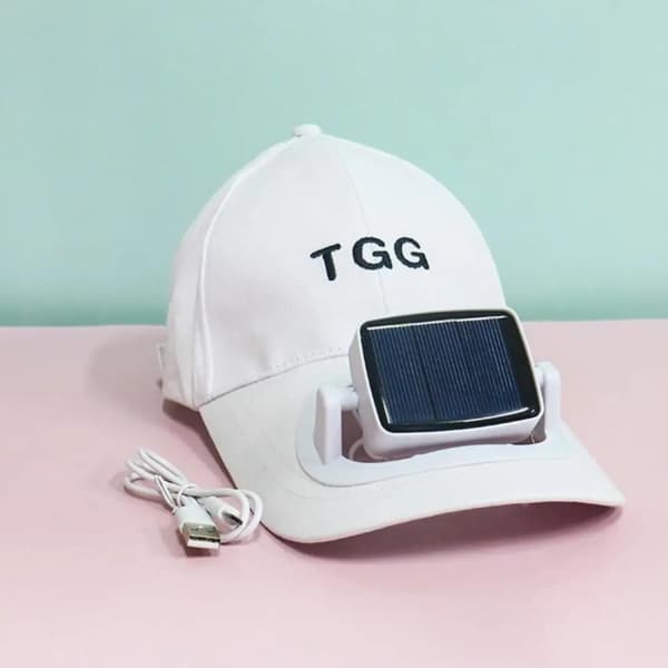 Summer Sun Protection Hat Sun Cap Fan Baseball Cap - Black black Svart
