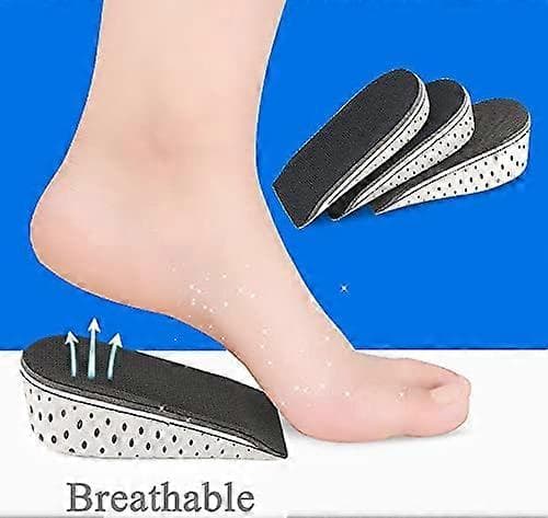 Åndbare usynlige memory foam-skoindlæg til højdeforøgelse til mænd og kvinder, forhøjede skoindlæg 2CM 2CM