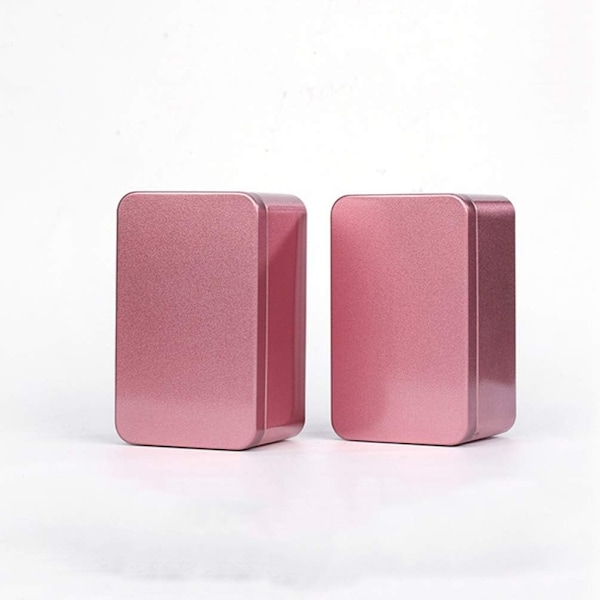 Rektangulär förvaringslåda i metall - 13 X 8 X 6 cm - För godis, kaffebönor, godis, te