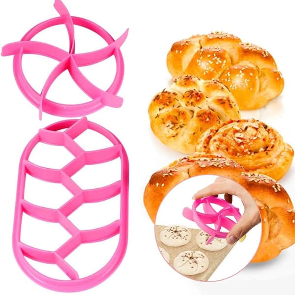 4 st Brödpressform, Dessertpressform, Dekorering av DIY-form, Bakning av kakor