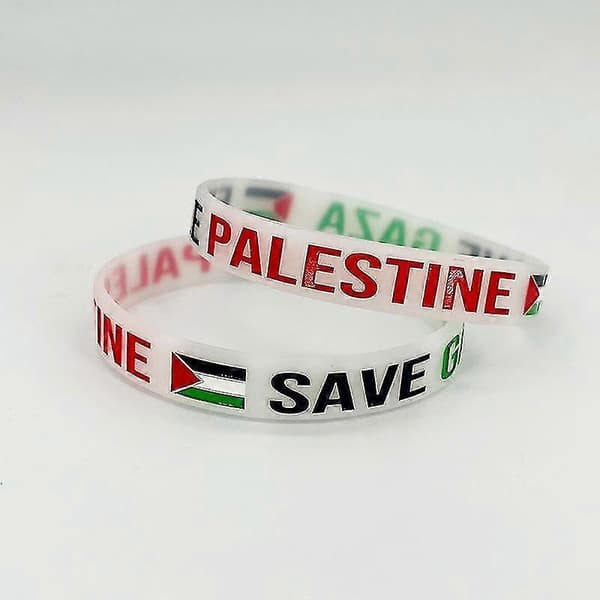 1-20x Palæstina Red Gaza Silikonearmbånd 3 stk