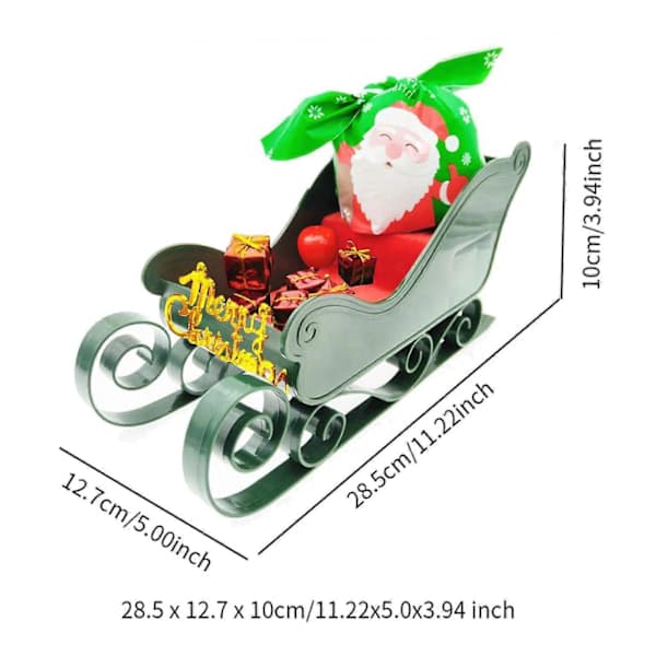 Julgransprydnader, släde dekorationer, 5-delars set, släde dekorationer
