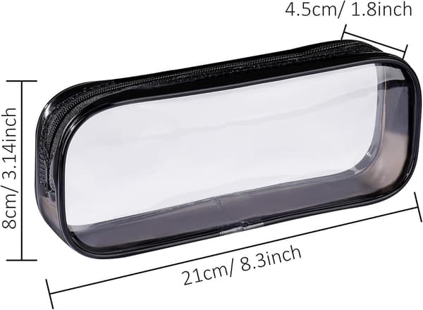 Transparent Pennfodral PVC Dragkedja Pennfodral Stor Kapacitet Mak
