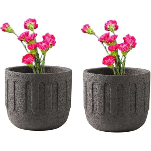 Praktisk blomkruka i keramik - för inomhusbruk - matt textur - för suckulenter - liten blomkruka