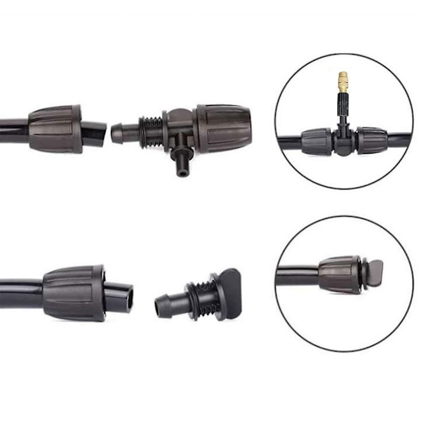 10m Automatisk Vattensystem Mikro Dimspray Kylningssystem Trädgård Jordbruk Växthus Bevattning Spray Mässing Dimmunstycke