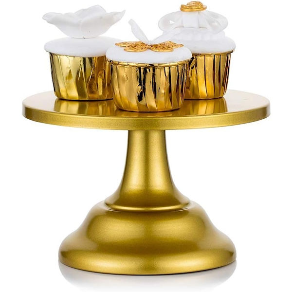 Guld kakställ Bröllop Dessert Cupcakes 20cm Rund Kakställ Eftermiddagste Födelsedagsfest Bröllop