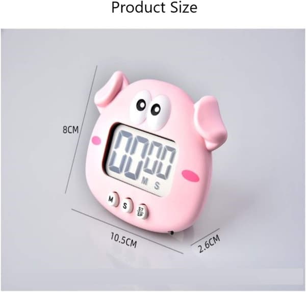 Kök Timer, Söt Cartoon Djur Nedräkningstimer, Digital Matlagningstimer med Magnetisk