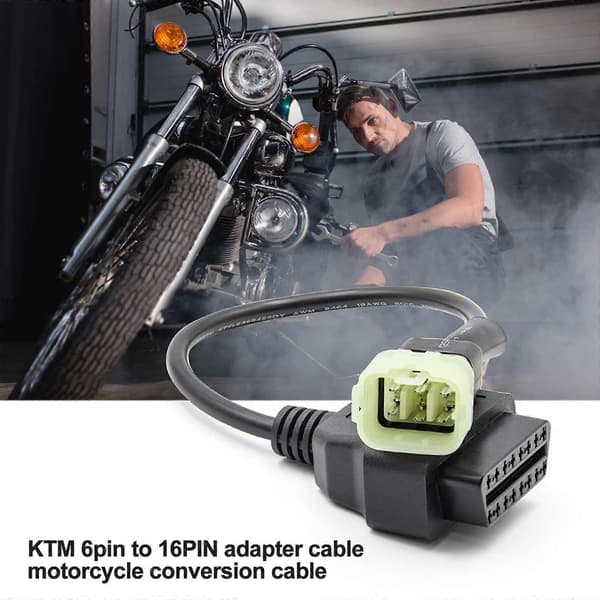 Motorcycle Diagnostic Conversion Cable 6-pin to 16-PIN for KTM