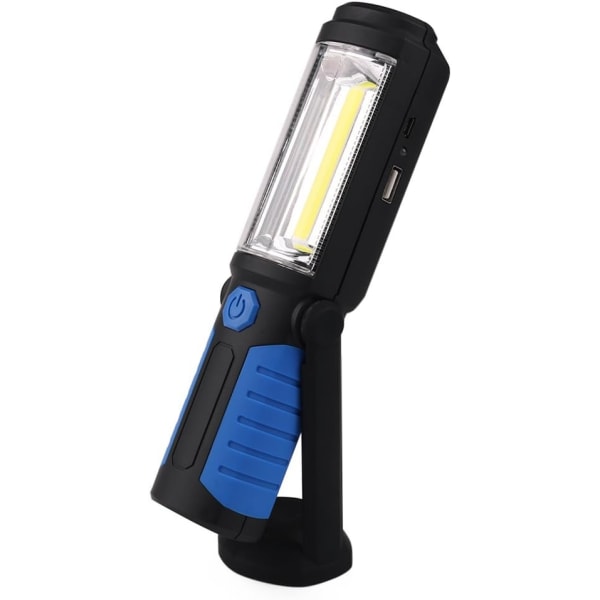 Uppladdningsbar LED-arbetslampa med magnetisk sladdlös COB LED-ficklampa Batteriinspektionslampa