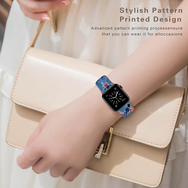 Compatible with Apple Watch Strap Stitch 49mm 45mm 44mm 42mm