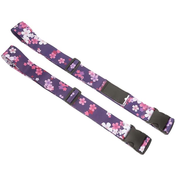 Justerbar bagagerem, slitstark lastrem i polyesterplast, säkerhetsresetillbehör, 132x5x1,5 cm, 1 par