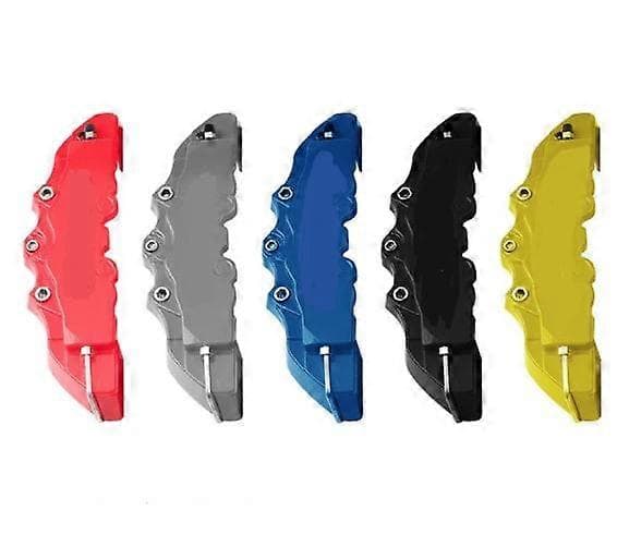 4 st ABS Plast Universal 3D Stil Främre Bakre Skivbromsok Skydd Kit, 8 Färger Silver Silver 2pcs S