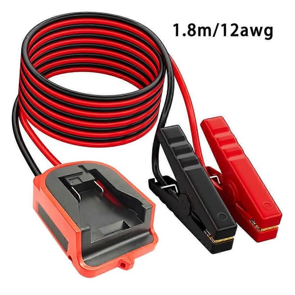 Til Milwaukee 18V Li-Ion Batteri Startbooster Adapter Bil Startkabel Auto Nødstartkabler