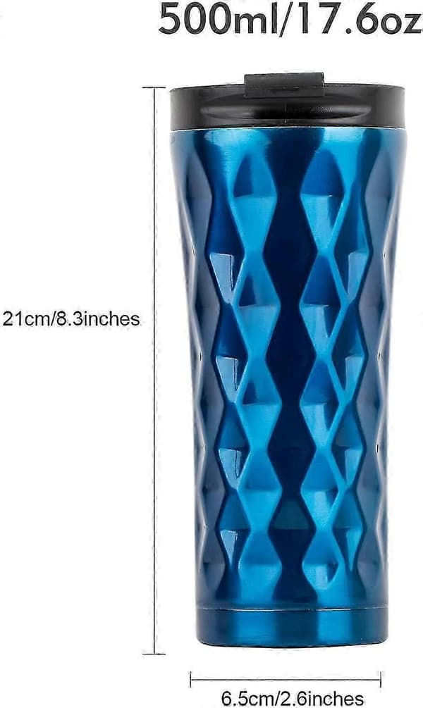 Resemugg 500ml Rostfritt Stål Vakuumisolerad Mugg Termo...