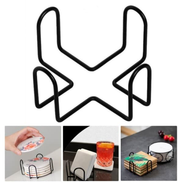 11,4*11,4*5,2cm Coaster Holder Madopbevaringsstativ Silikonebord