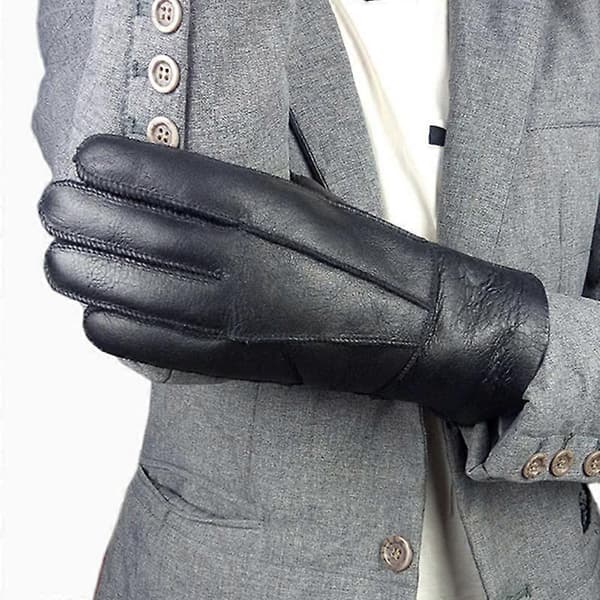 Nya Vinterhandskar för Män Varma Äkta Fårskinnhandskar för Män ...