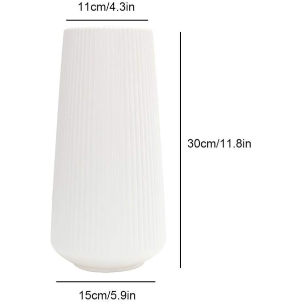 Praktiska plastvaser, imitation keramik blomkruka, hållbar, modern geometrisk blomvasdekoration