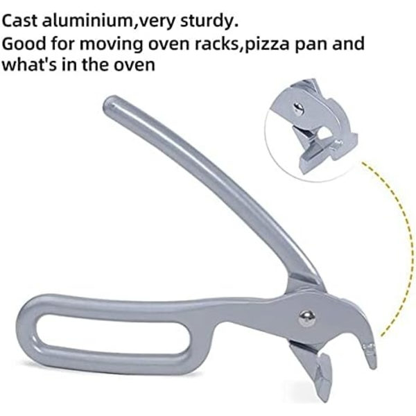 Pizzaklämmor för djupa pizzapannor Tunga klämmor Gjutna aluminium Woktänger för att dra varm ugnspizza