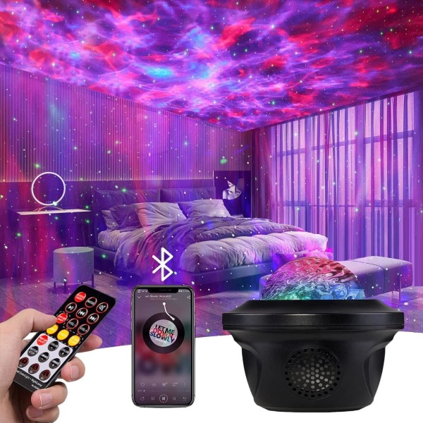 2025 Lämplig Projektor, Stjärnhimmelprojektor, Fjärrkontroll med Bluetooth-högtalare, Norrsken Natt