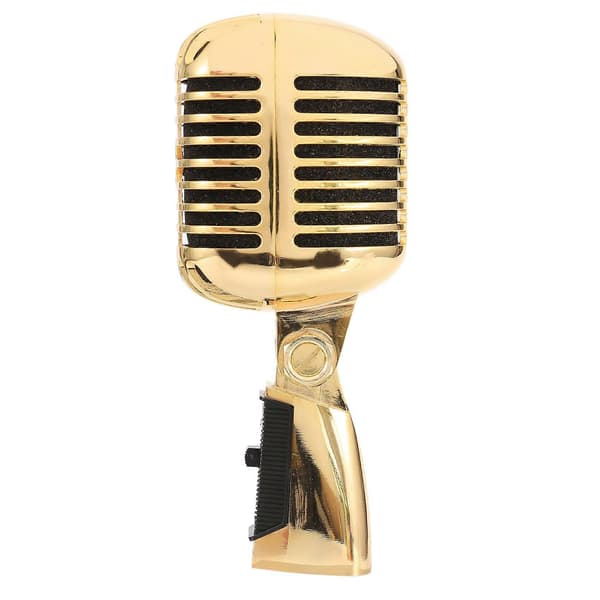 Professionell Trådbunden Vintage Klassisk Mikrofon (Guld)